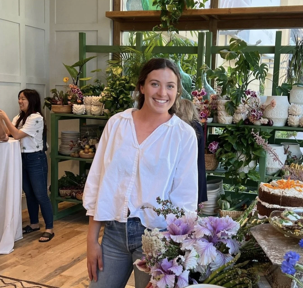 Chef Anna Ward at a styled table